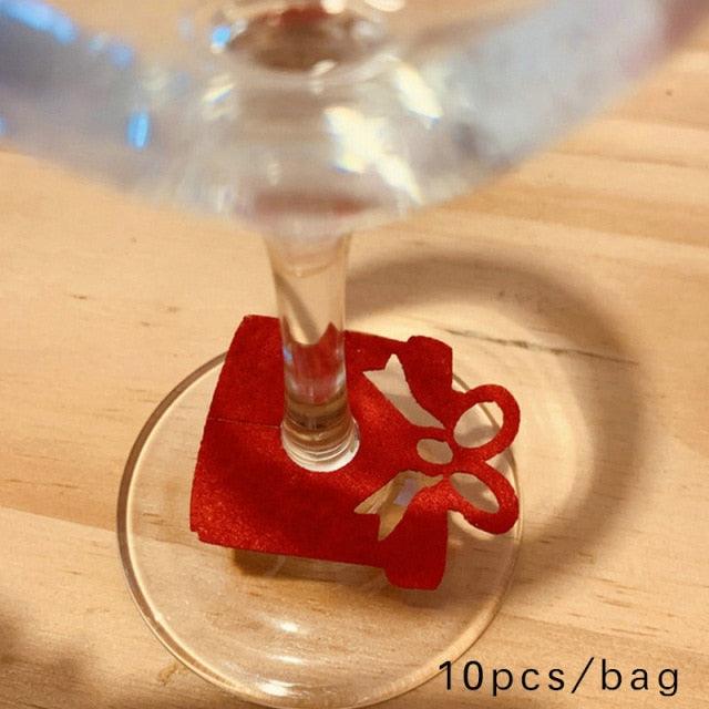 Felt Christmas Wine Glass Rings