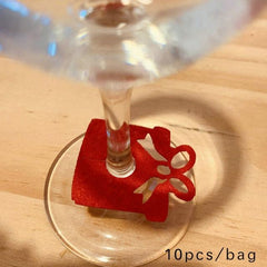 Felt Christmas Wine Glass Rings