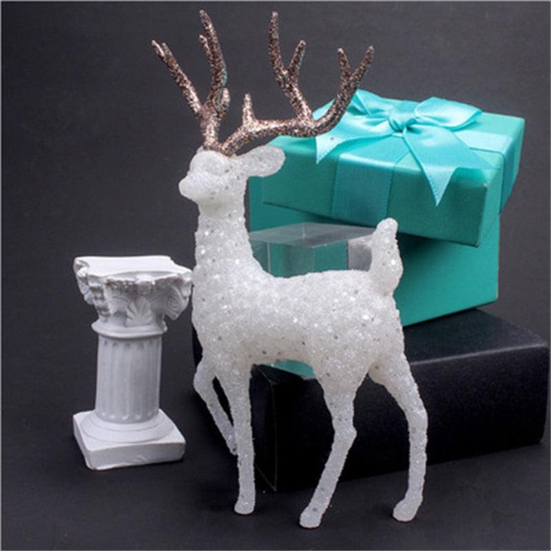 White and Gold-Tone Decorative Reindeer