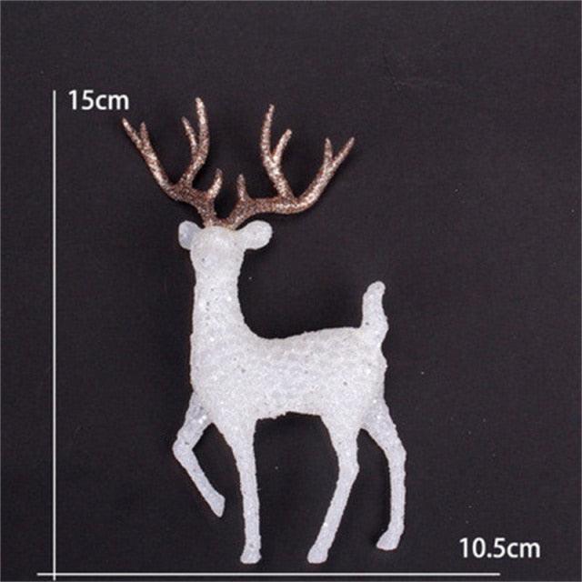 White and Gold-Tone Decorative Reindeer