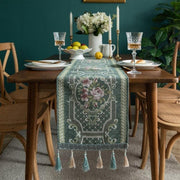 Deer and Christmas Tree Print Jacquard Table Runner