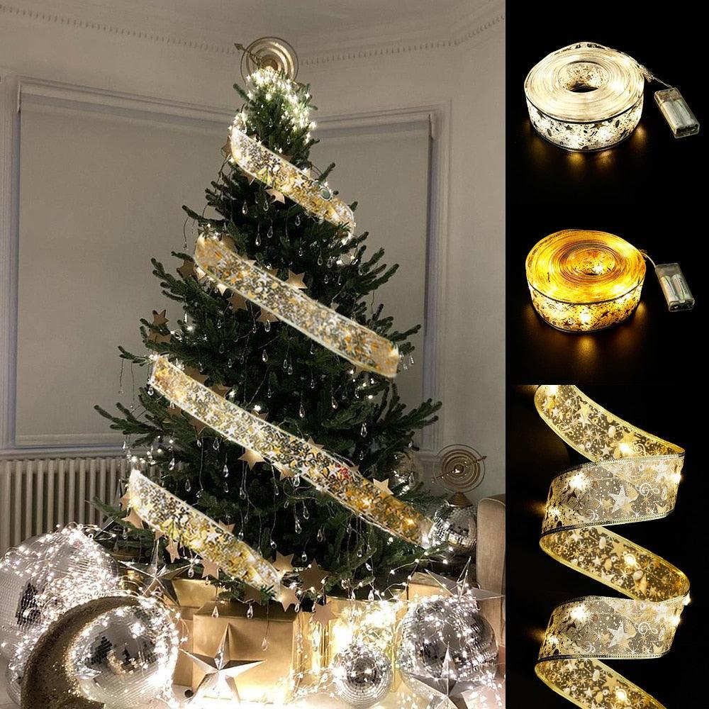 Double-Layer Ribbon Bow Fairy String Lights