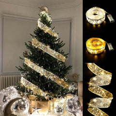 Double-Layer Ribbon Bow Fairy String Lights