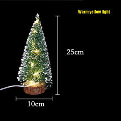 Frosted Green Tabletop Christmas Tree