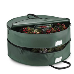 Double-Layer Round Christmas Wreath Storage Bag