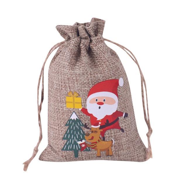 Christmas Drawstring Gift Pouches