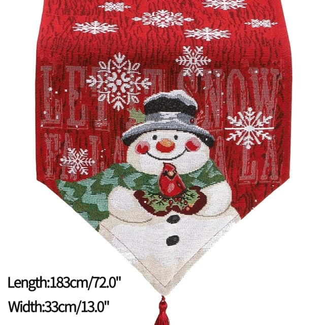 Christmas Snowflake Table Runner and Tablecloth Options