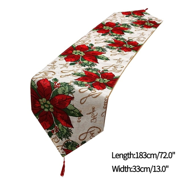 Christmas Snowflake Table Runner and Tablecloth Options