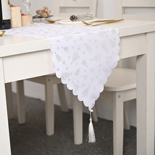 Christmas Snowflake Table Runner and Tablecloth Options