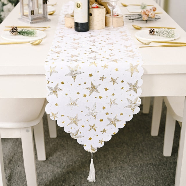 Christmas Snowflake Table Runner and Tablecloth Options