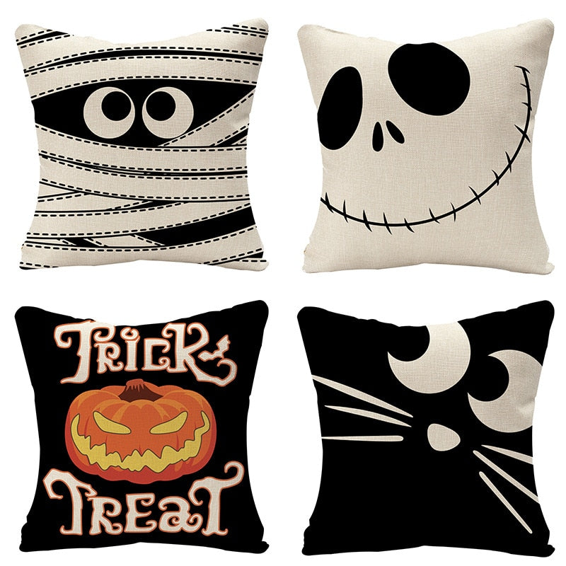 Trick-or-Treat Farmhouse Pillow Cover