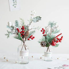 Snowy Tabletop Christmas Tree Arrangement