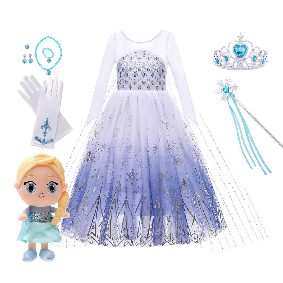 Snow Queen Dress and Accessory Options