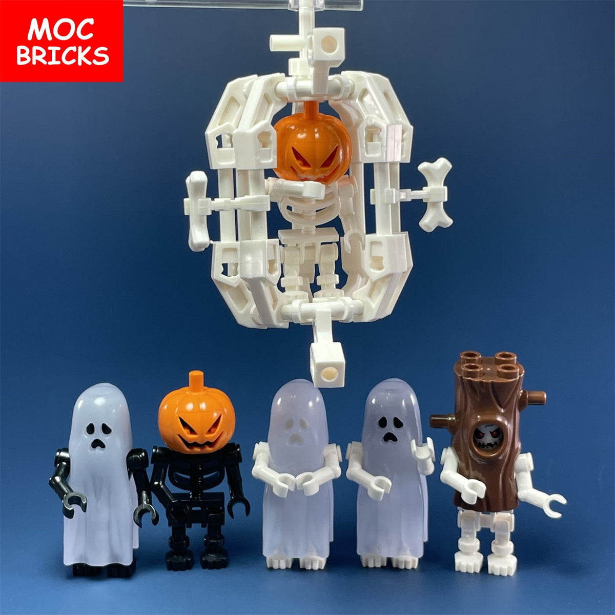 Luminous Ghost and Skeleton Assembly Figure
