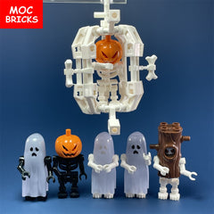 Luminous Ghost and Skeleton Assembly Figure