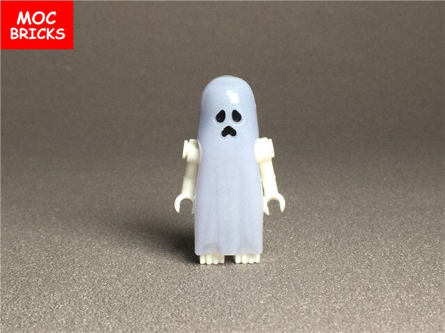 Luminous Ghost and Skeleton Assembly Figure
