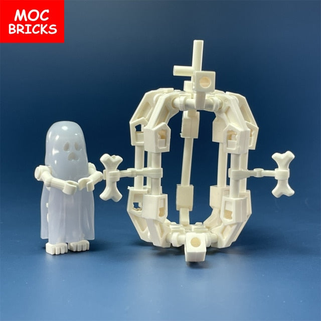Luminous Ghost and Skeleton Assembly Figure