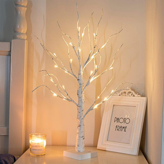 Birch Tree LED Light Night Light Table Light