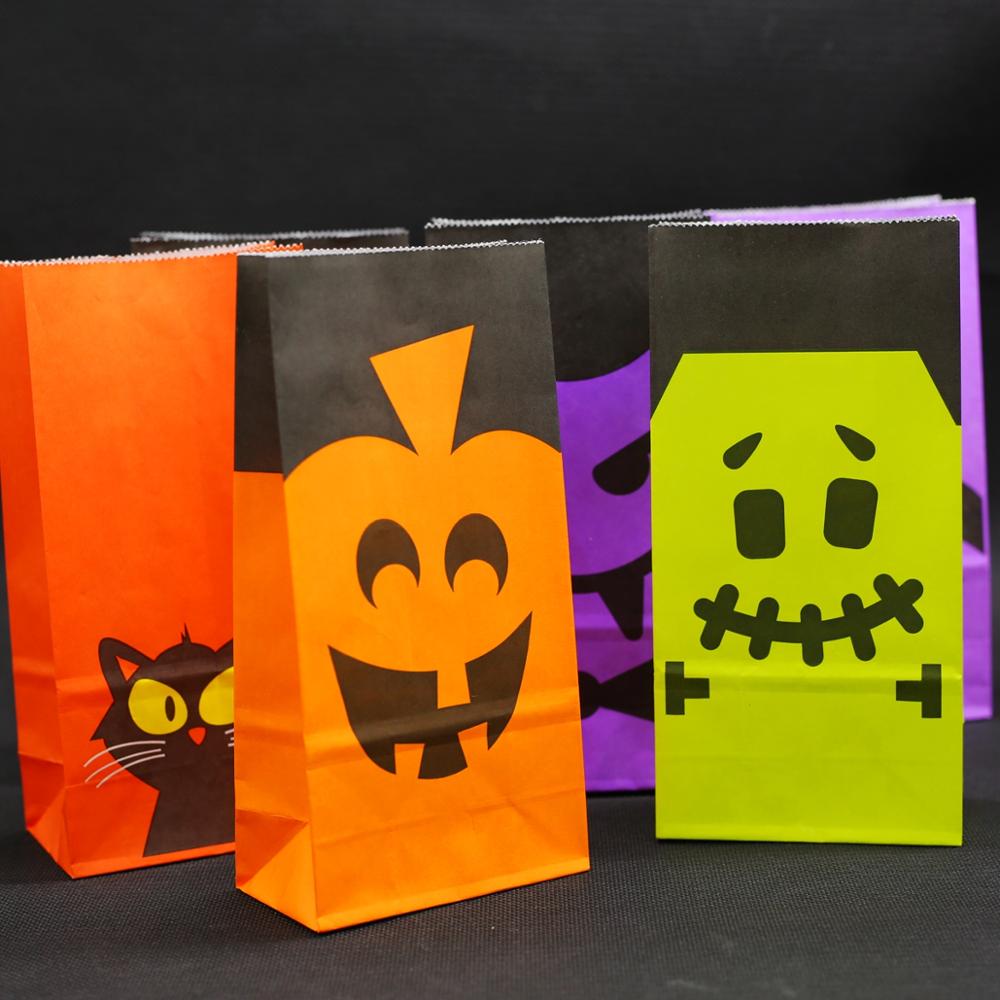 Kraft Paper Halloween Treat Bags