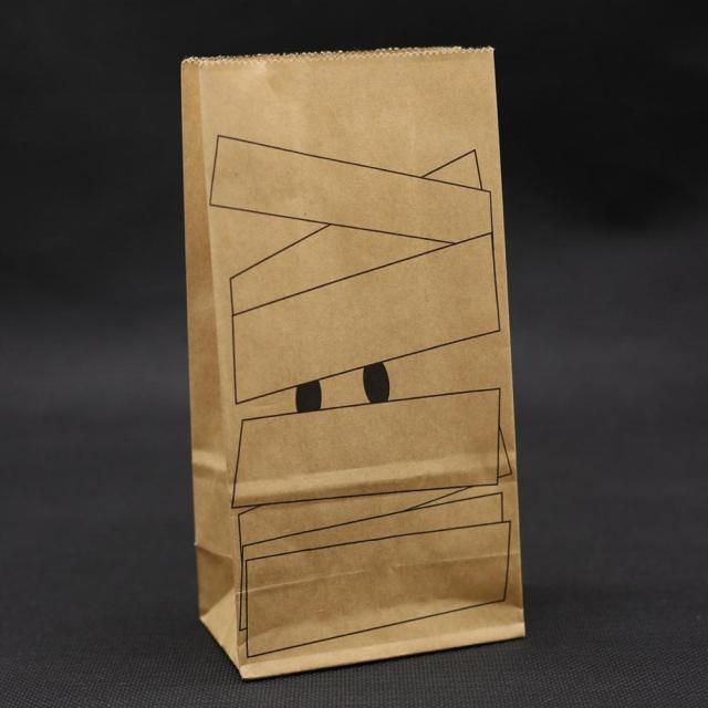 Kraft Paper Halloween Treat Bags