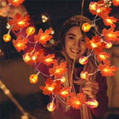 Maple Leaves String Lights for Halloween