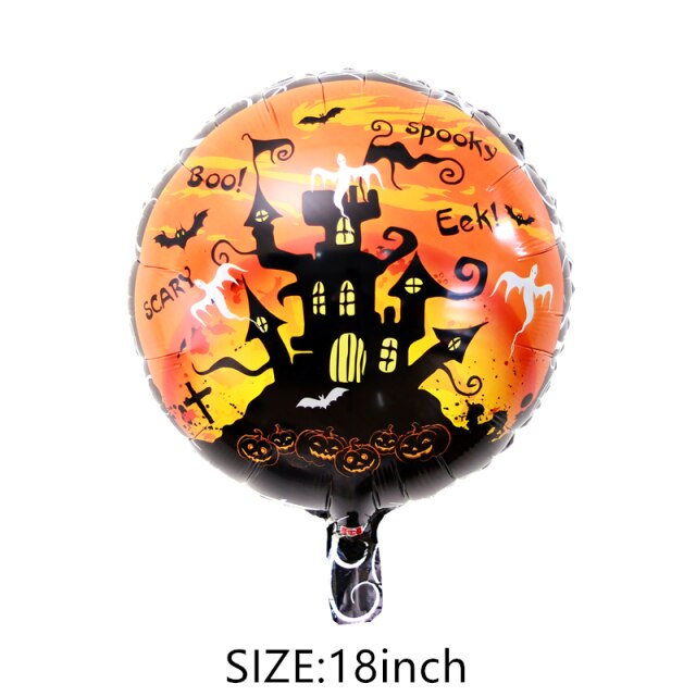 Pumpkin and Ghost Halloween Foil Balloons