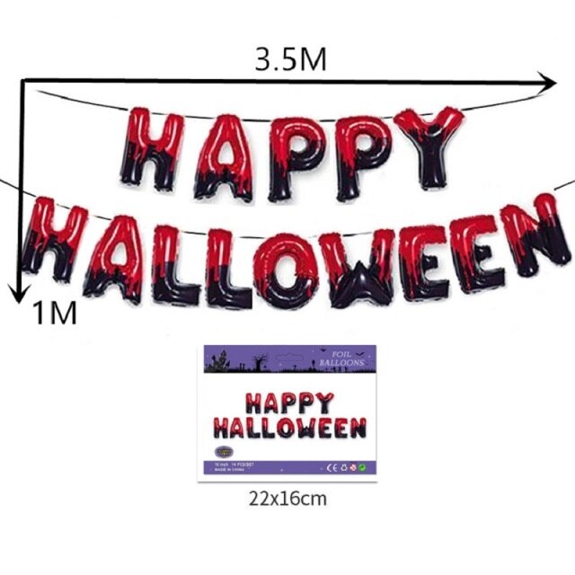 Green Happy Halloween Letter Decoration Set