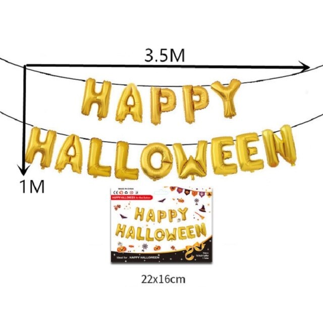 Green Happy Halloween Letter Decoration Set
