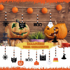 Wooden Bead Halloween Hanging Decoration