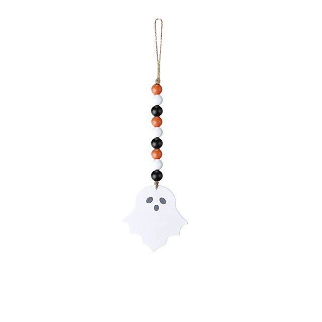 Wooden Bead Halloween Hanging Decoration