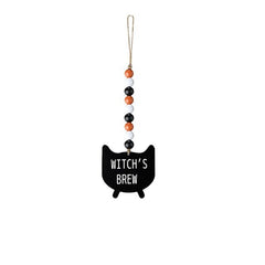 Wooden Bead Halloween Hanging Decoration