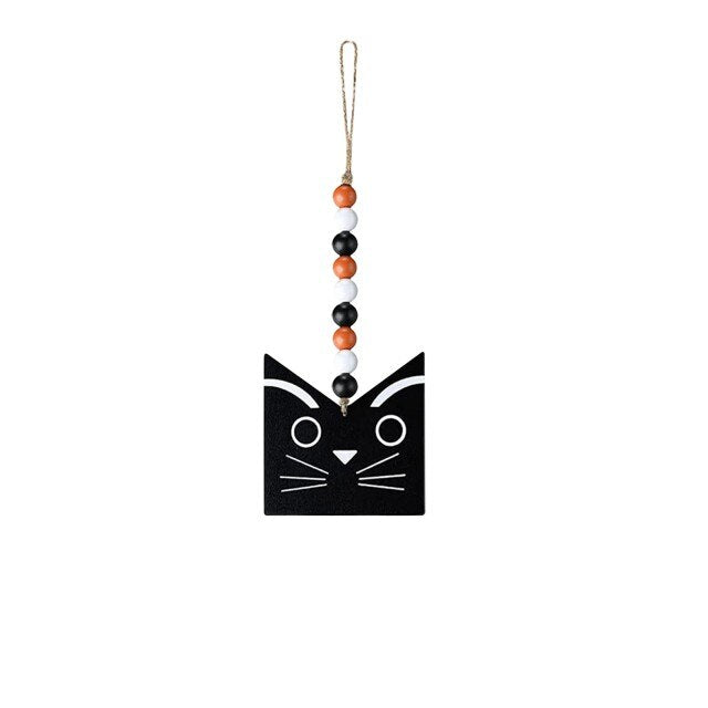 Wooden Bead Halloween Hanging Decoration