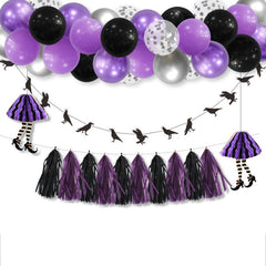 Black and Purple Halloween Balloon Set