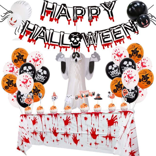 Bloody Balloon, Banner and Honeycomb Decoration Options