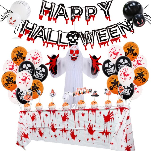 Bloody Balloon, Banner and Honeycomb Decoration Options