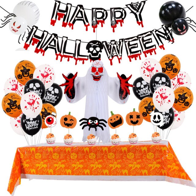 Bloody Balloon, Banner and Honeycomb Decoration Options