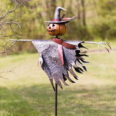 Halloween Pumpkin Scarecrow Garden Stake