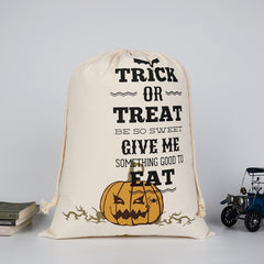 Cotton Canvas Drawstring Gift Bag for Halloween
