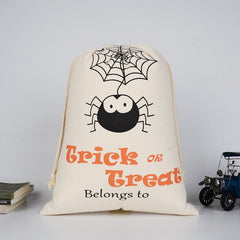Cotton Canvas Drawstring Gift Bag for Halloween