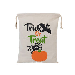 Cotton Canvas Drawstring Gift Bag for Halloween
