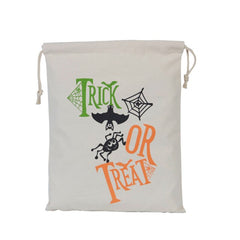 Cotton Canvas Drawstring Gift Bag for Halloween