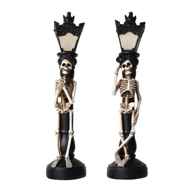 Skull and Skeleton LED Candle Holder