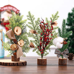 Rustic Tabletop Christmas Tree Arrangement