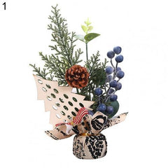 Rustic Tabletop Christmas Tree Arrangement