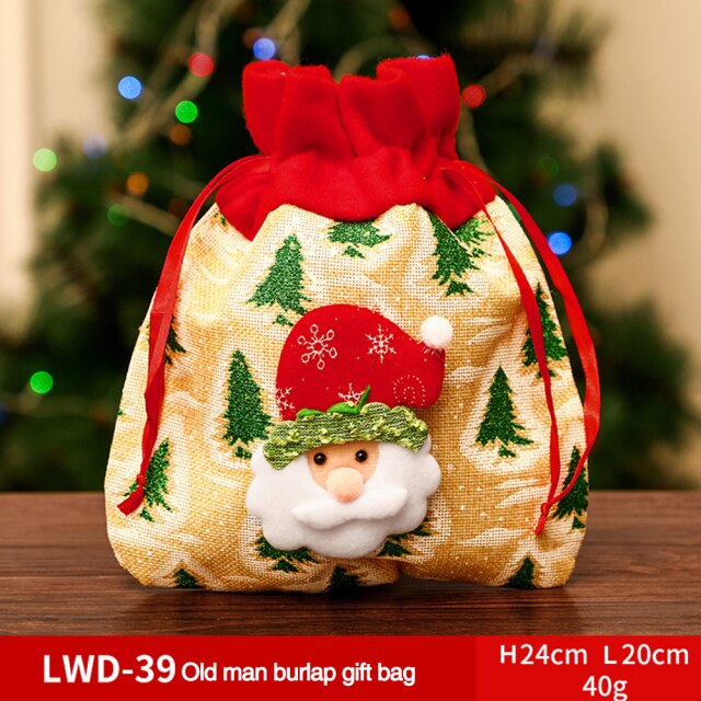 Fabric Christmas Gift and Storage Bag