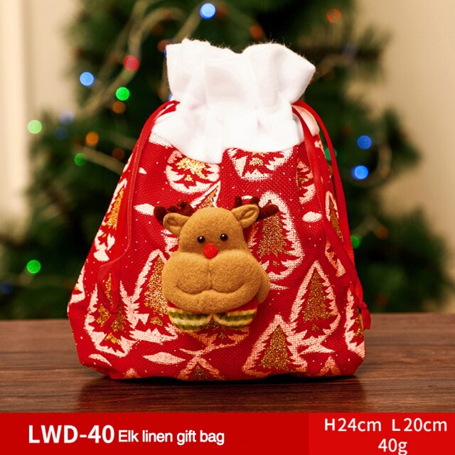 Fabric Christmas Gift and Storage Bag
