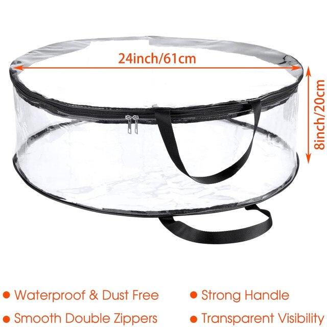 Transparent Christmas Tree & Wreath Storage Bags