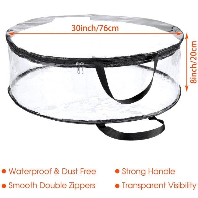 Transparent Christmas Tree & Wreath Storage Bags