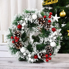 Artificial Pinecone and Red Berry Christmas Wreath