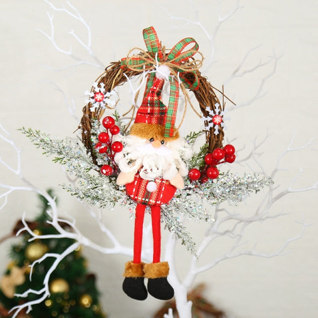 Artificial Pinecone and Red Berry Christmas Wreath